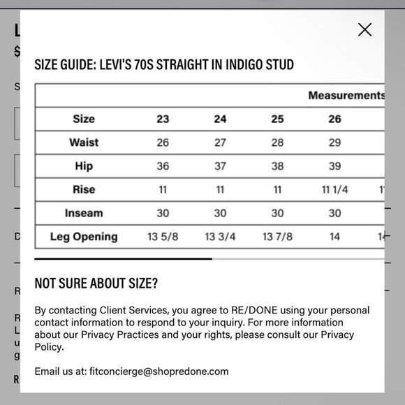 NWT REDONE LEVI'S RARE 70S STRAIGHT IN INDIGO STUD MSRP $625.00 - Picture 16 of 16